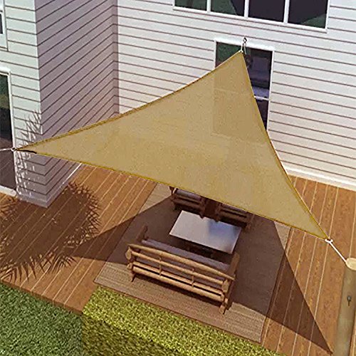 Shade Sails Idirectmart Triangle Sun, 11 Feet 5 inches, Sand
