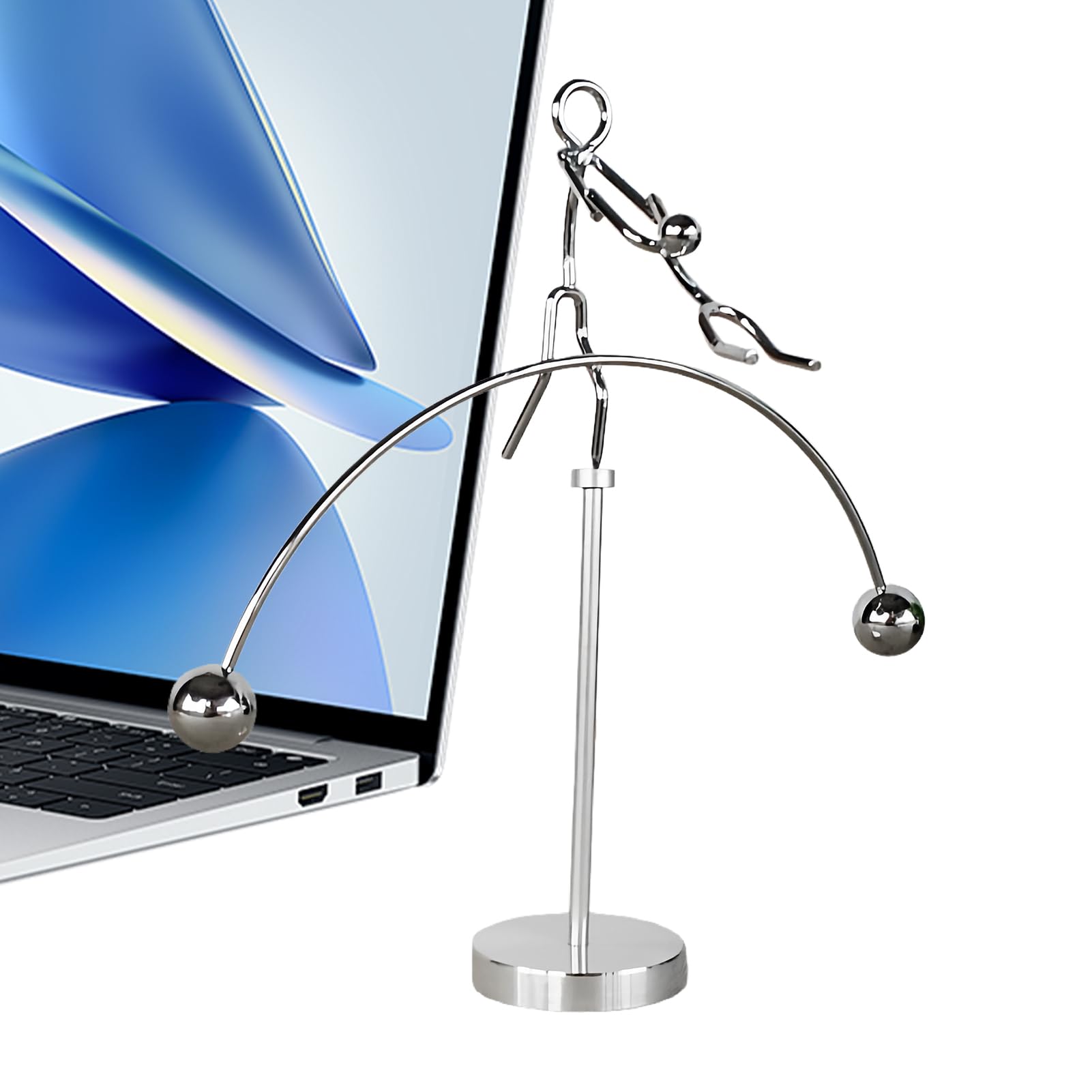 Balancing Game | Art Balance Toy | Stainless Steel Funny Ornament Decor for Shelf Home Party Desk Workplace Birthday Table Holiday