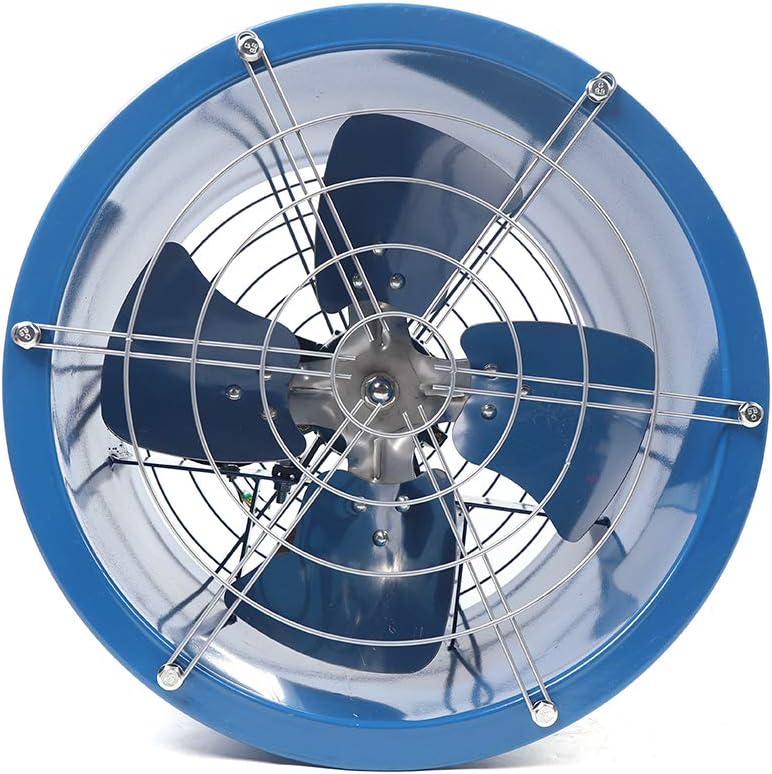 10inch Utility Blower Fan Axial Flow Fan Pipeline Exhaust Fan, Low Noise Heavy Duty Cylinder Axial Exhaust Fan Extractor Fan Cylinder Pipe Fan Air Mover Blower Fan (10inch 180W)
