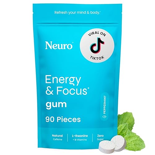 Neuro Energy & Focus Gum - 40mg Natural Caffeine Gum