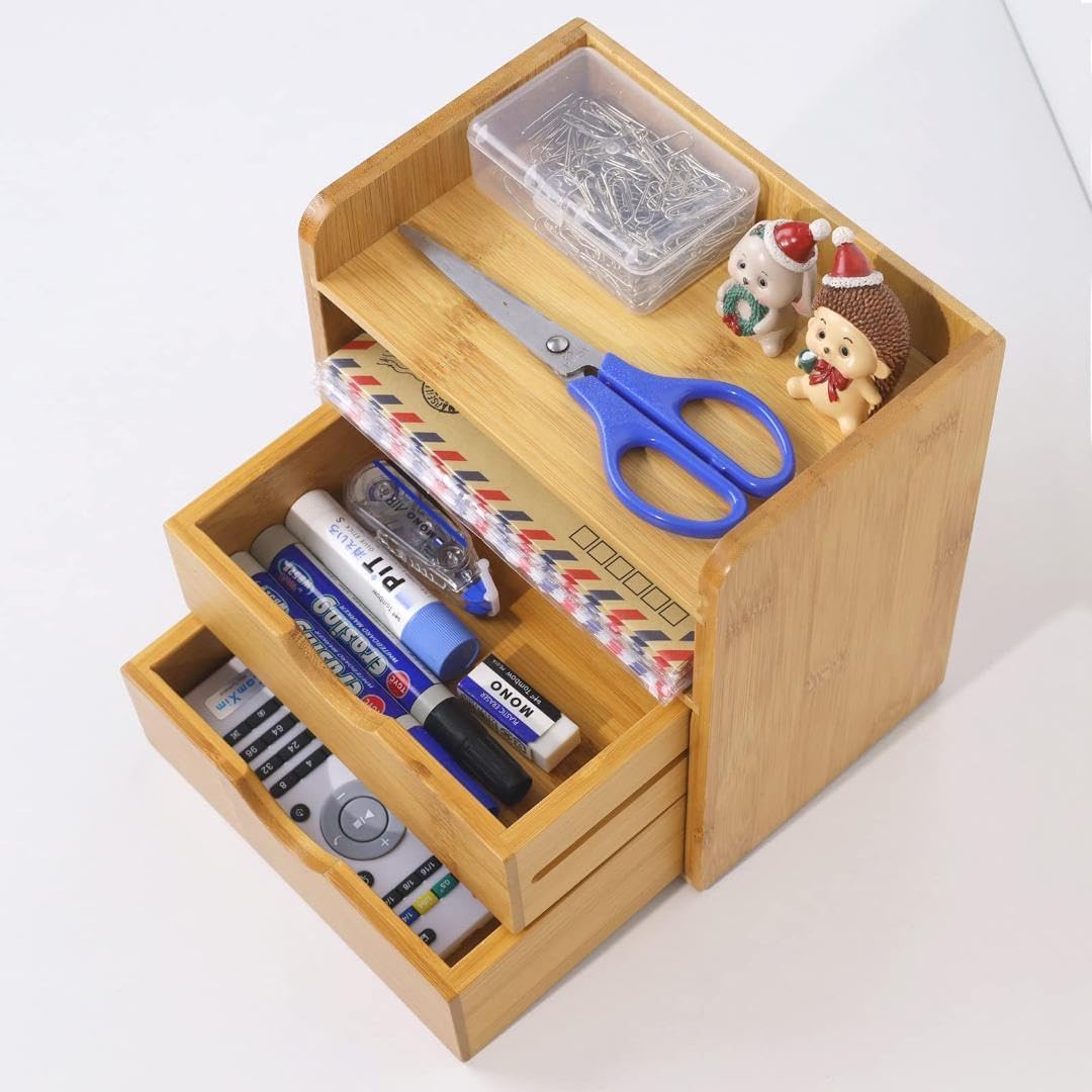 竹製卓上収納ボックス​ 小物入れ 卓上収納 棚 ラック 竹製卓上収納