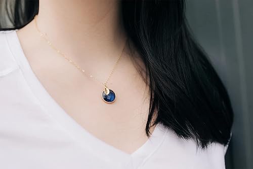 Miniatura 4 de Susabella Personalized Carnelian July Birthstone Necklace, 18K Gold Filled, Bridesmaid, Mom, and Friend Gift