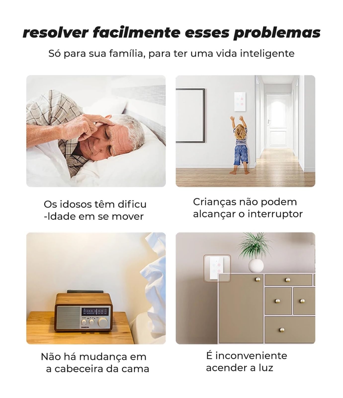 Interruptor inalámbrico táctil de 1/2/3 entradas, luz RF 433Mhz, Control remoto, lámpara de encendido y apagado de vidrio templado for hogar inteligente, pregunte(White 1 gang only)