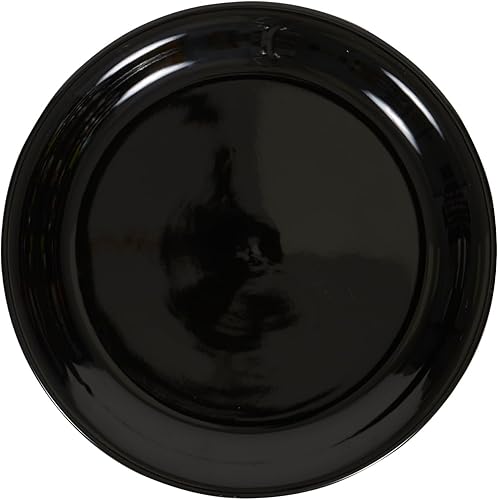 Home Basics Plato de cocina de cerámica brillante, negro
