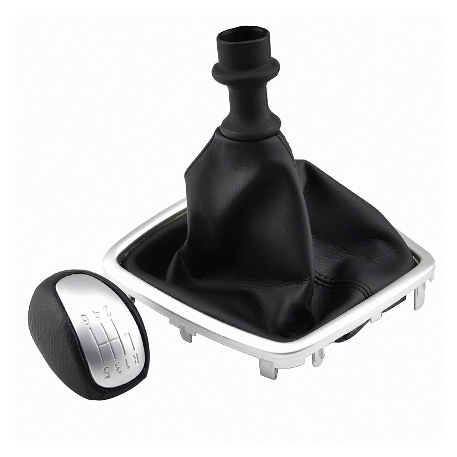 Glblpexelr Gear Knob And Case Upgrade Gear Shifter Knob For Laguna Iii Mk3 2007-2014 Black