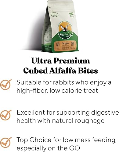 Miniatura 3 de Cubos de Timothy ultra premium, totalmente naturales para tu pequeño conejo, chinchilla o conejillo de indias (12 onzas)