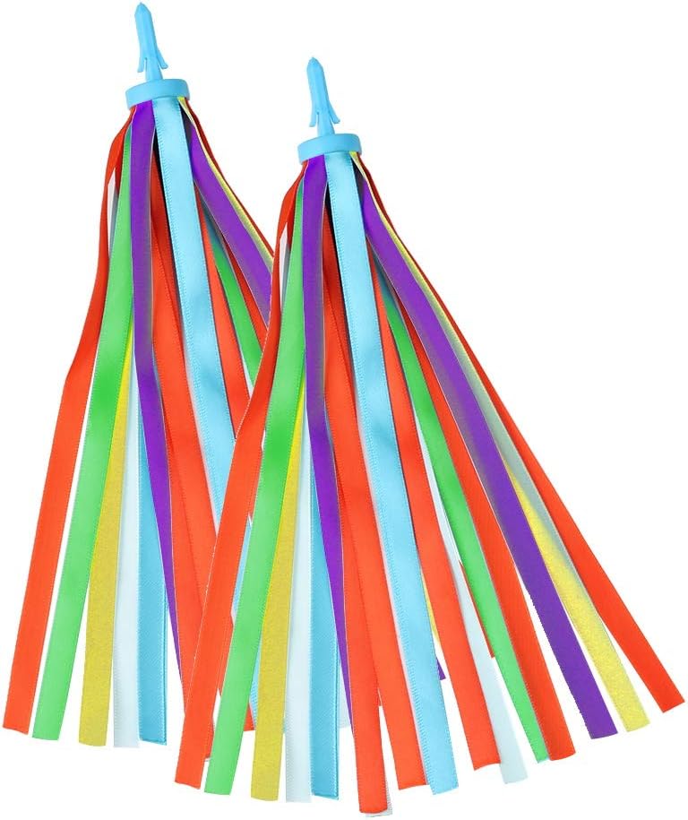 MINI-FACTORY Girl's Bike Bell + Streamer Set, Kid's Bike Bell with Streamers Children's Bike Accessory Gift Set for Bicycle Front Handlebar (Hot Pink - Green) : Sports & Outdoors