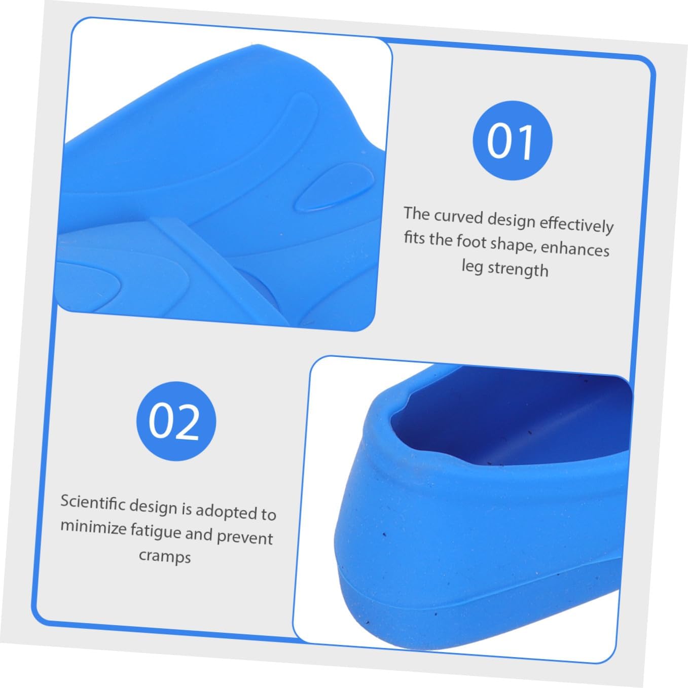 Silicone Swimming Fins Blue Xs30-32, Short Training Flippers for Diving and Snorkeling, Lightweight Swimming Floating Fins for ’s Swim Practice