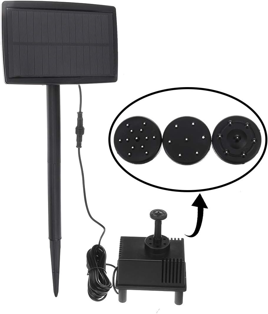 CoCocina 1.5W Solar Powered Water Pond Filter Pump Home Garden Submersible Fish Tank Fountains Solar Solar Water Pump Miniature Dc Water Pump