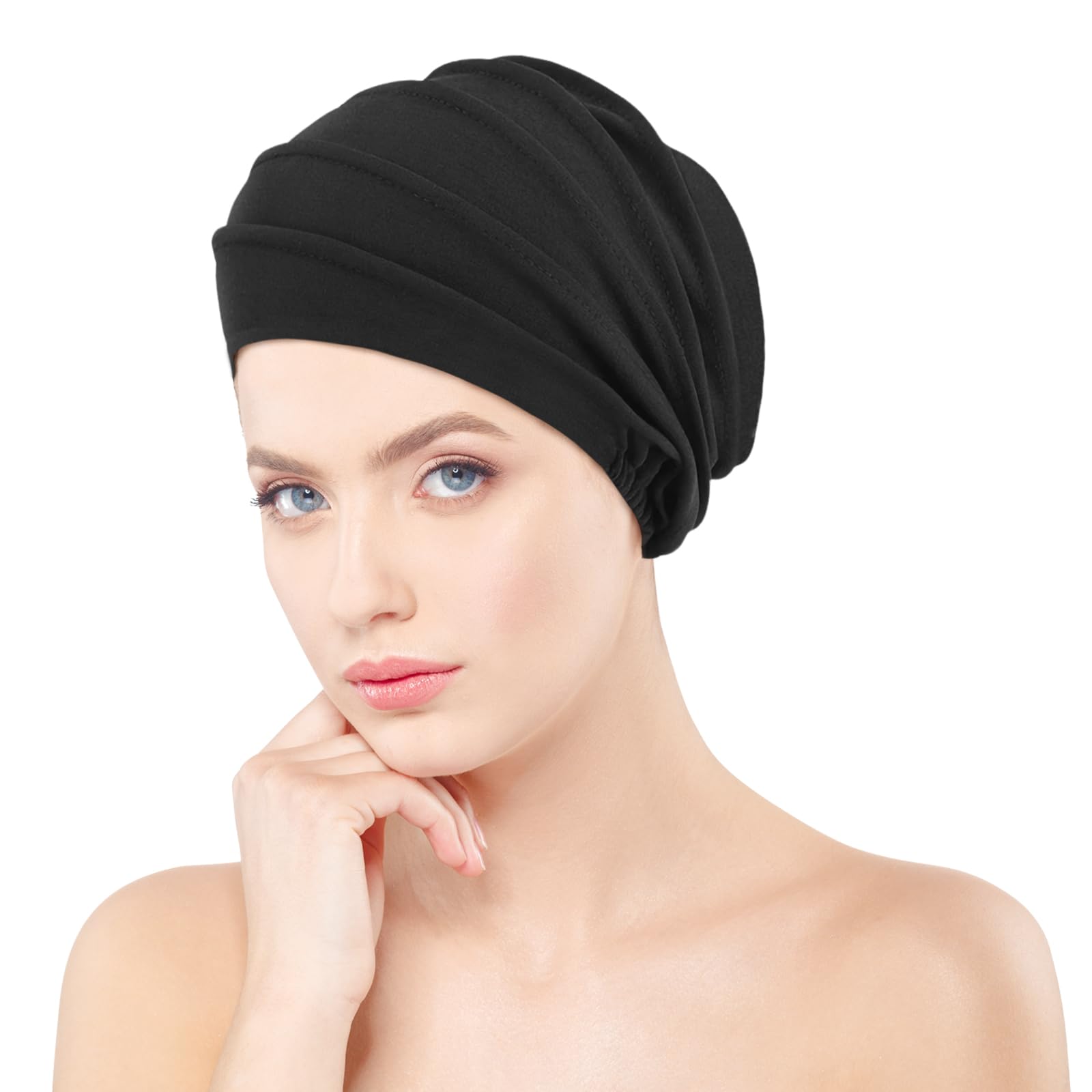 HAGOT Sombrero Turbantes para Mujer, Gorro Sombrero Pañuelo Turbante Mujer, Transpirable Ligero Turbante Holgado, para Pérdida de Cabello, Quimioterapia