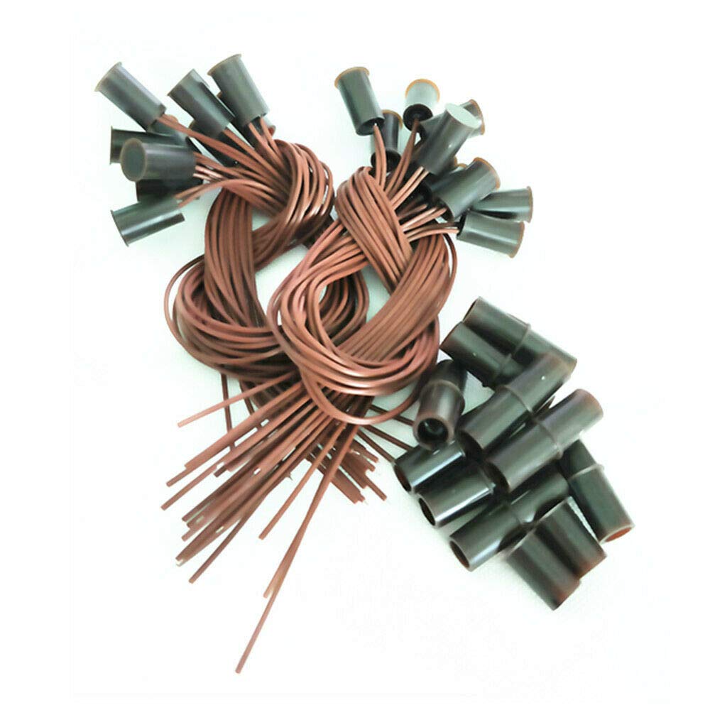 20pcs NO Brown Empotrado Magnético Ventana Puerta Contactos Alarma SecurityReed Interruptor