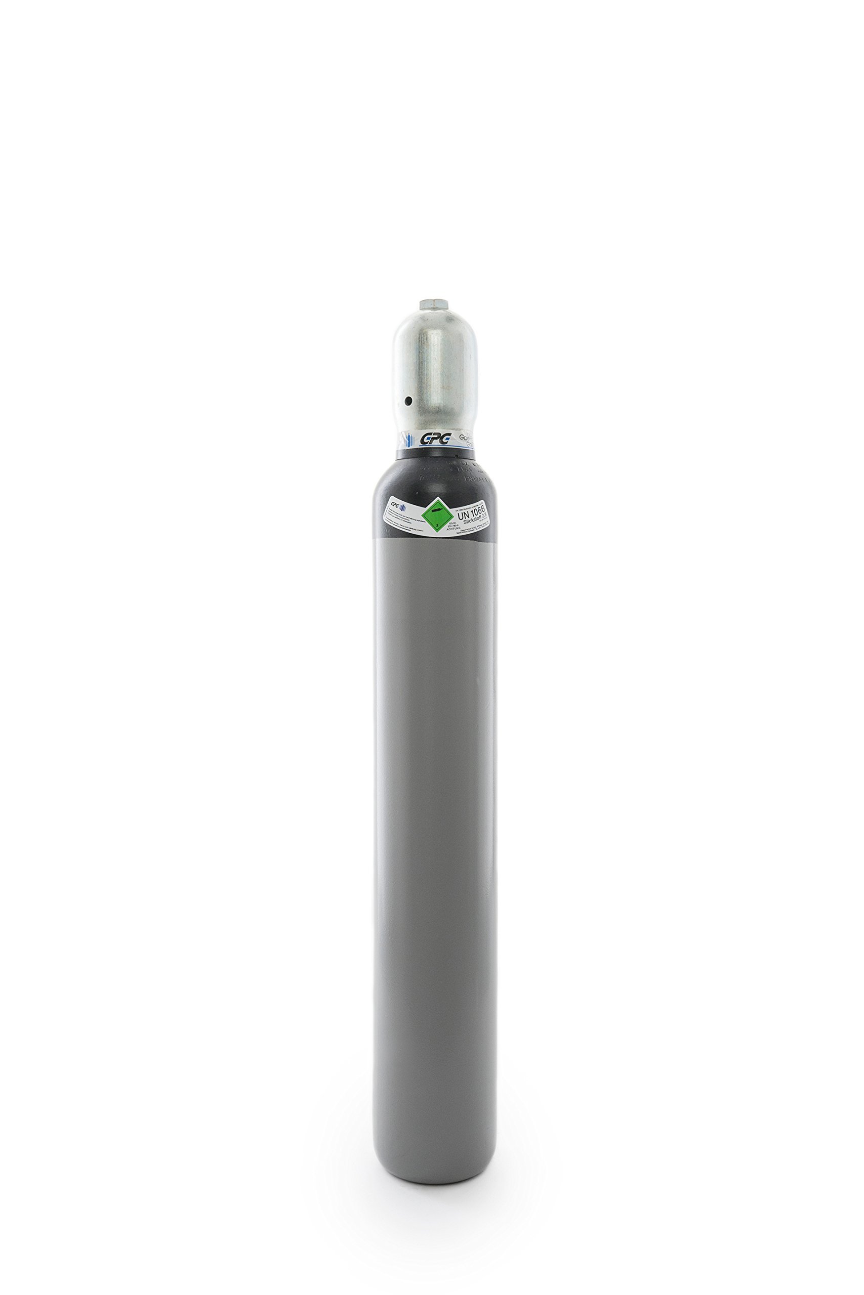 Stickstoff 4.6 10 Liter Flasche/NEUE Gasflasche (Eigentumsflasche), gefüllt / 10 Jahre TÜV ab Herstelldatum/EU Zulassung- Globalimport