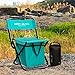 Mini Portable Folding Chair w/ Built In Cooler - Compact, Stylish and Easy to Carry Outdoor Chair for Events, Picnics, Hiking, Tailgating, Parades & More - Includes Bonus Travel Tote Bag