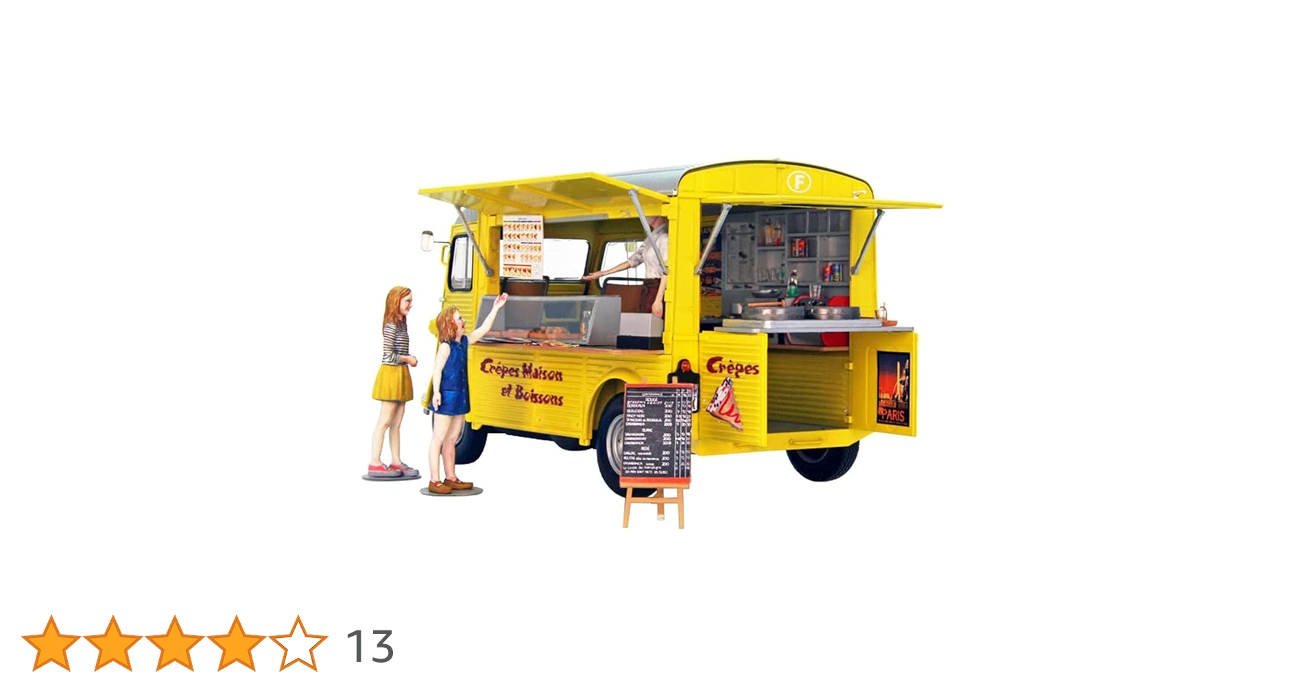 シトロエン　タイプＨ　クレープモービル　1/24 Amazon | エブロ 1/24 シトロエンHバン クレープモバイルタイプ