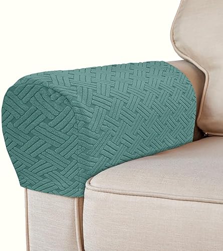 Miniatura 8 de 2 fundas para brazos de sofá, protector elástico de poliéster para sillón, protector de muebles resistente a los arañazos, protector de reposabrazos