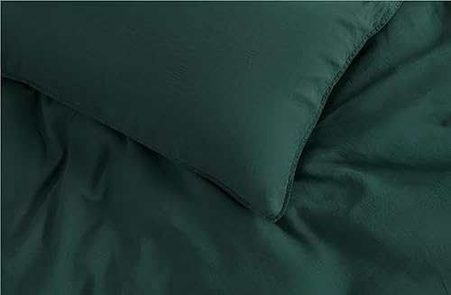 Miniatura 3 de INDACORIFY Emerald Green Bedding Set 100% Washed Cotton Duvet Cover Softened Boho Bedding Comforter Cover Queen King Twin Full Double Size Duvet