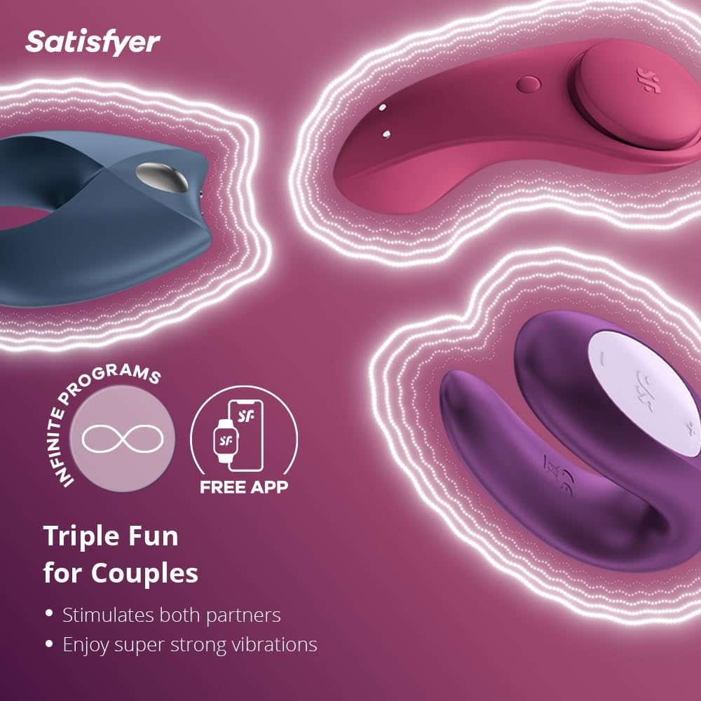 Satisfyer Partnerbox 3 | Scatola del Piacere controllata da App con Double Joy, Sexy Secret, Royal One | Ricaricabile e impermeabile (IPX7) | Vibratore Sex Toys per Uomini e Donne