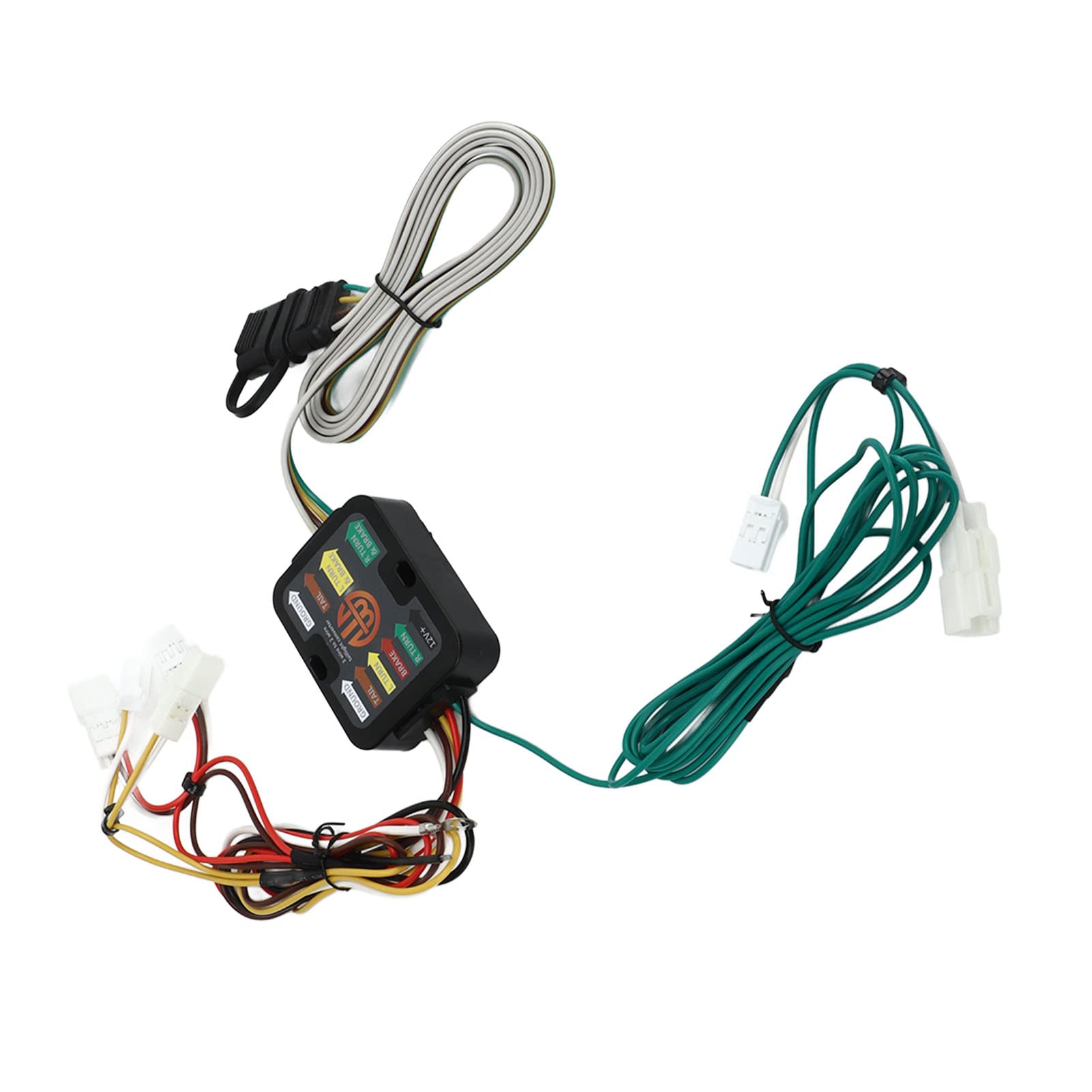 Drfeify 4-pinowa Wiązka Przewodów Przyczepy, Zestaw Wiązek Przewodów ABS Przyczepy 55567 Plug and Play 4-stykowe Płaskie Złącze do 6 Sedan 2004 2008 Holowanie Tylnego Hamulca Włącz światła