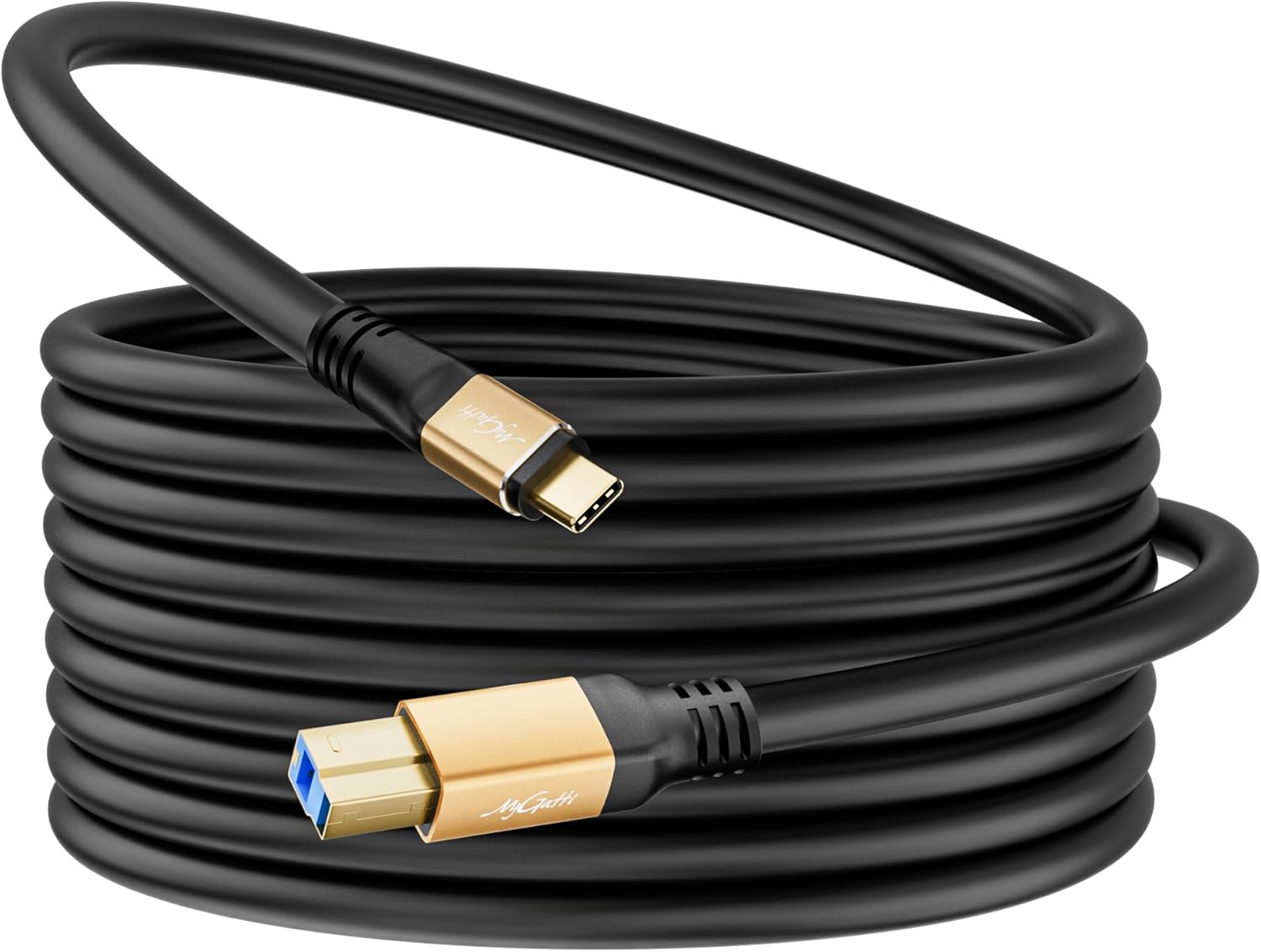 エクストラロング USB 3.0 C - USB Bケーブル 25フィート 5Gbps 高速 タイプ3.0 B コネクタ プリンター