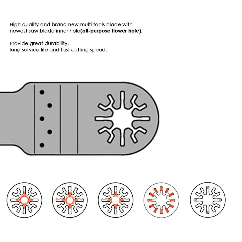 Juego de 100 cuchillas oscilantes para herramientas multiherramienta Dremel Fein Multimaster Makita Bosch Rockwell Sonicrafter Worx multiherramienta