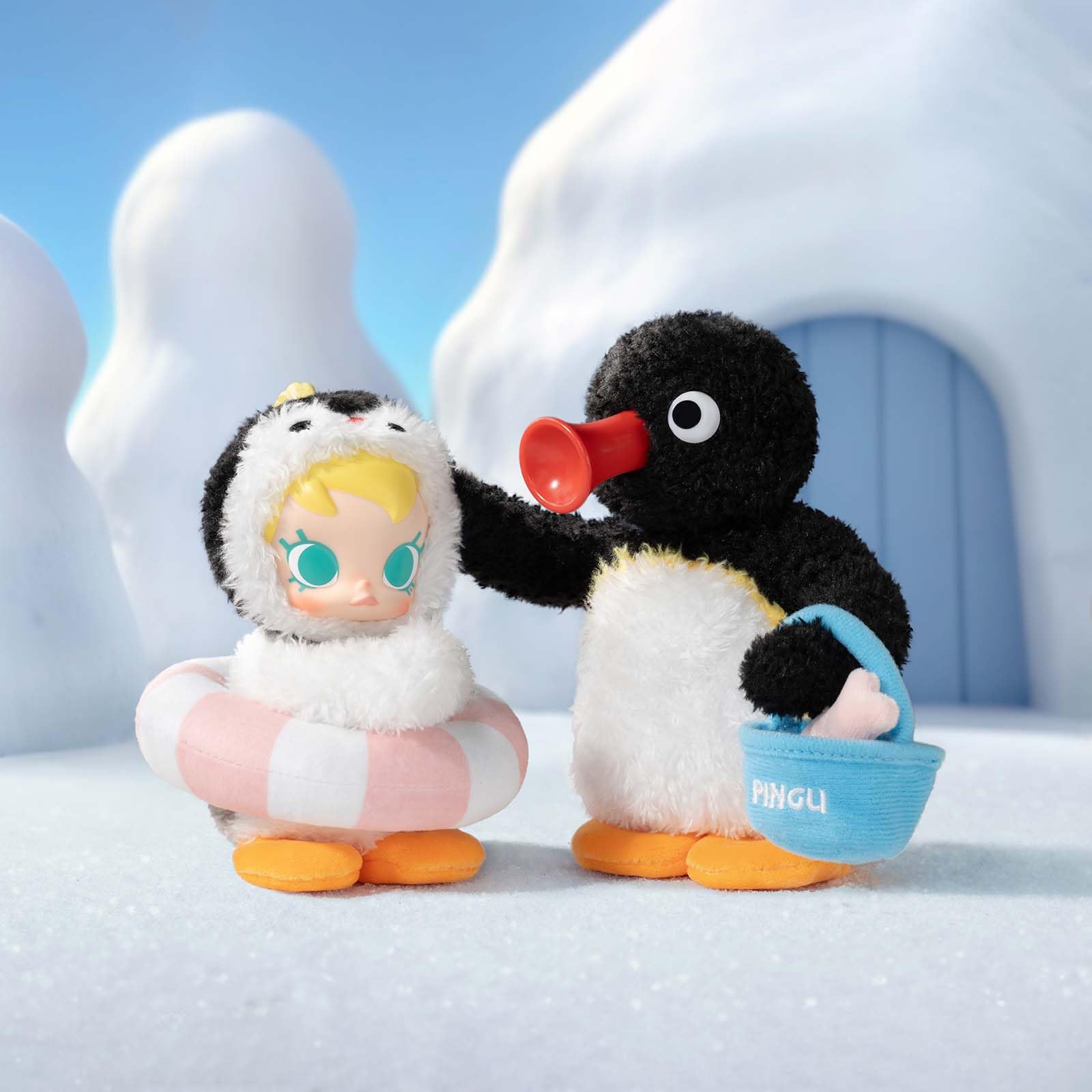 POP MART Baby Molly × Pingu Happy Fishing Series-Vinyl Plush