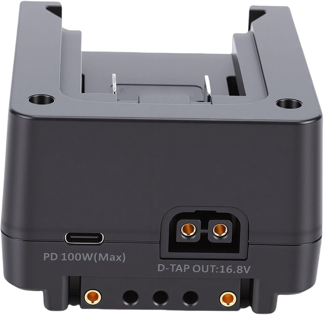 GOWENIC V Mount Battery Plate, 100W Power Tool Battery to V Lock Base Adapter PD 100W with Multiple Outputs D Tap DC USB C Multiple Output for Camera Power Supply