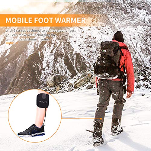 Dr.Warm Rechargeable Heated Insoles Battery Powered Foot Warmers for Men and Women Winter Hunting Boots Shoes Sneaker Ice Fishing Hiking Camping