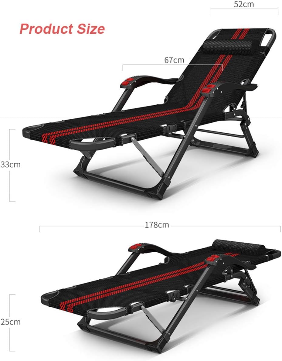 Reclining Garden Chair Zero Gravity Chairs Adjustable Sun Loungers Super Width Sling Recliner Chairs Folding Bearing Weight 200KG for Patio Outdoor