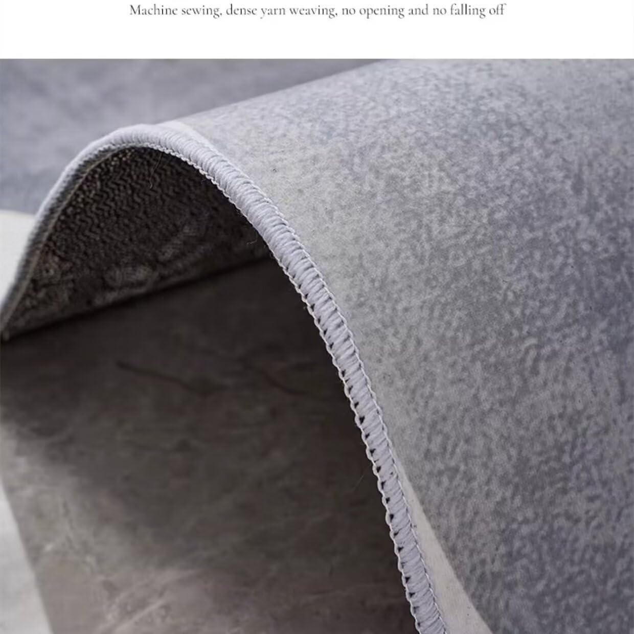 Kleiner Teppich Rund Wohnzimmerzubehör schwarz-weißes Gittermuster warm und bequem pflegeleicht 160X230CM