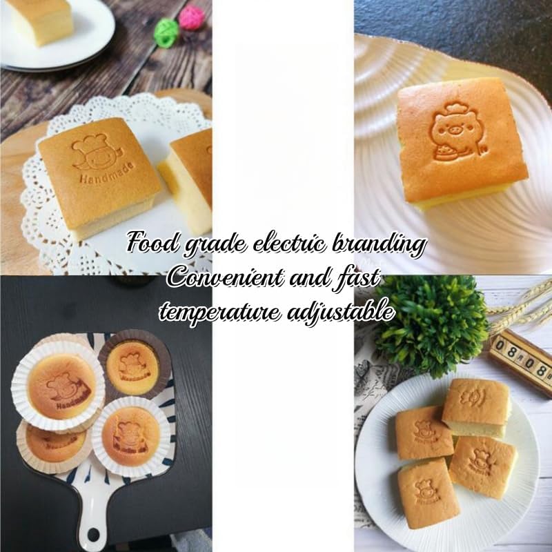 Custom Electric Branding Iron,Personalized Logo Branding Iron with Premium Brass,Burning Stamp for Steak Leather Food Meat Bread Cake