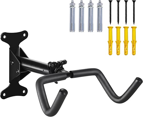 Urban Deco Soporte de pared para bicicleta de 66 libras, capacidad de carga extensible, 6 pulgadas, soporte para bicicleta, garaje, diseño