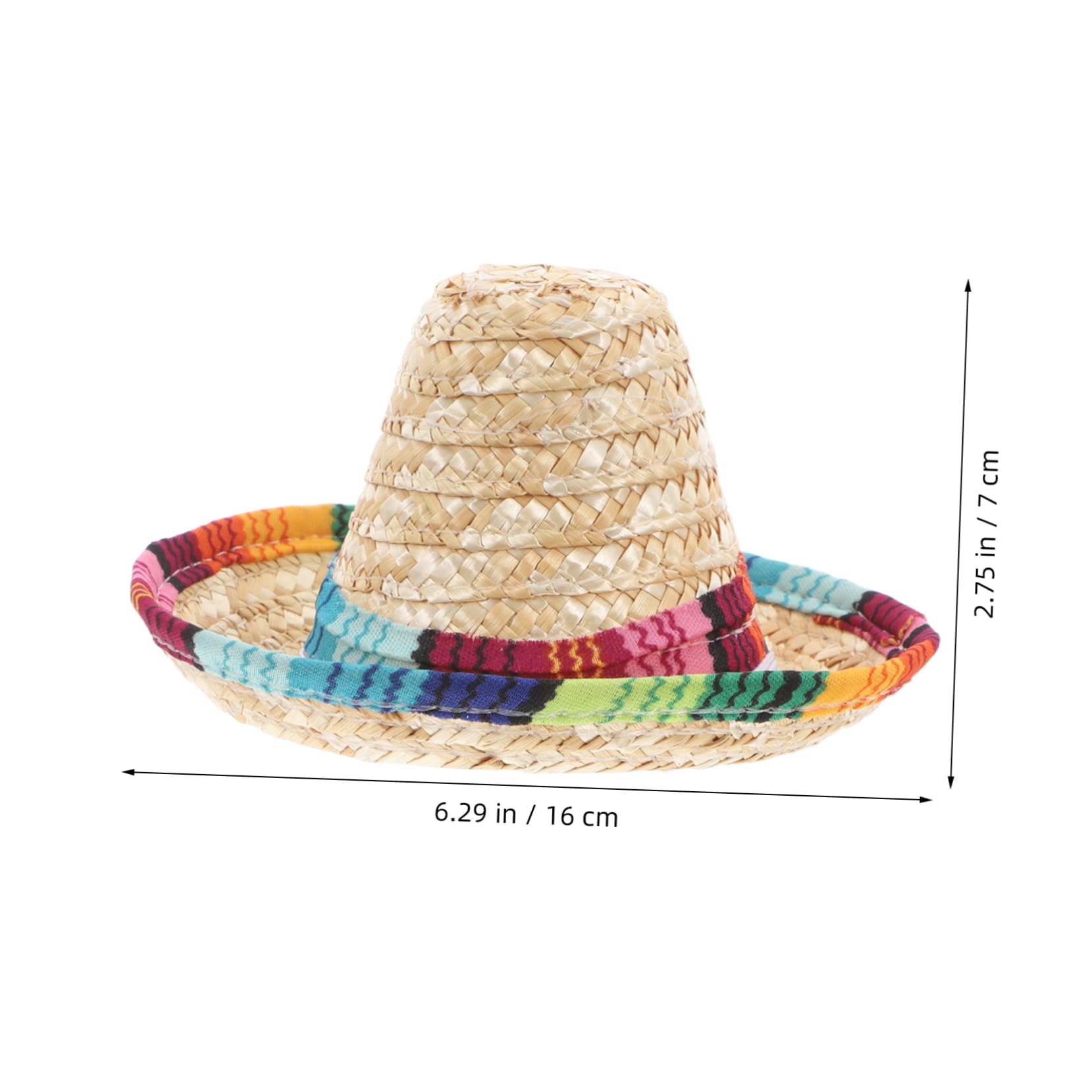 VICASKY Dog Sombrero Hat Chihuahua Costume for Mexican Parties Brim Pet Accessory for Birthdays Halloween and Cinco De Mayo Celebrations