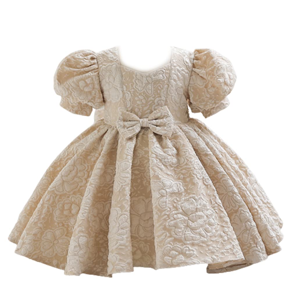 Enfant en Bas âge bébé Filles Robe Princesse Robes fête Tutu Robe Enfant en Bas âge Manches Bouffantes nœud Robe Filles Court Style Robe Robe d'anniversaire