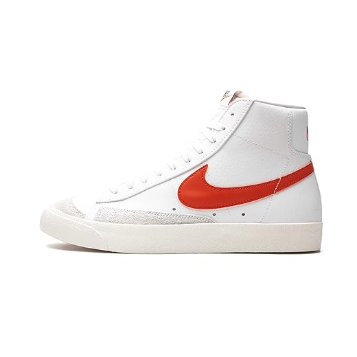 Nike Men's Blazer Mid '77 Basketball Shoe, White Black, 9