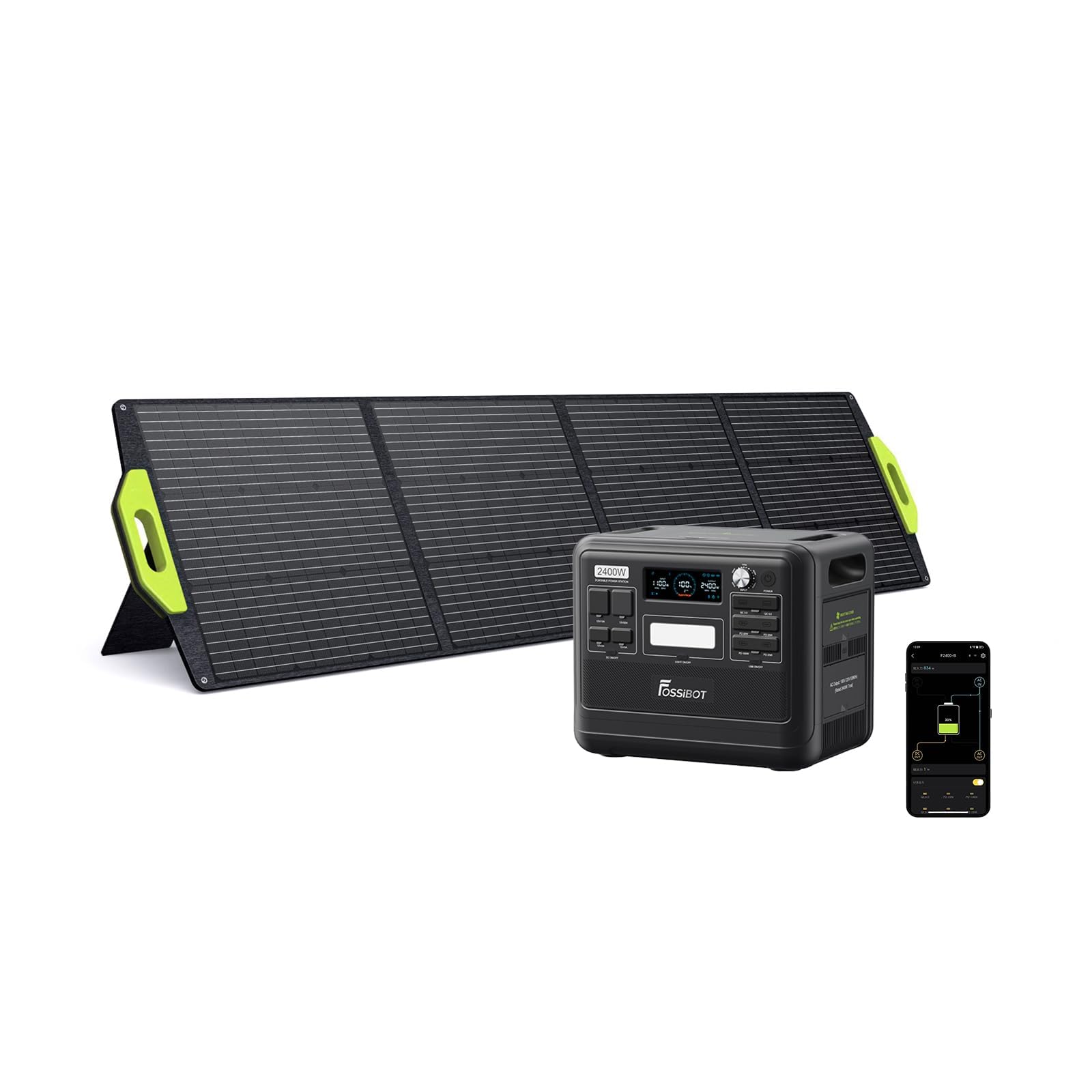 Amazon.co.jp: FOSSiBOT F2400 ポータブル電源 1枚 200W セット 長寿命
