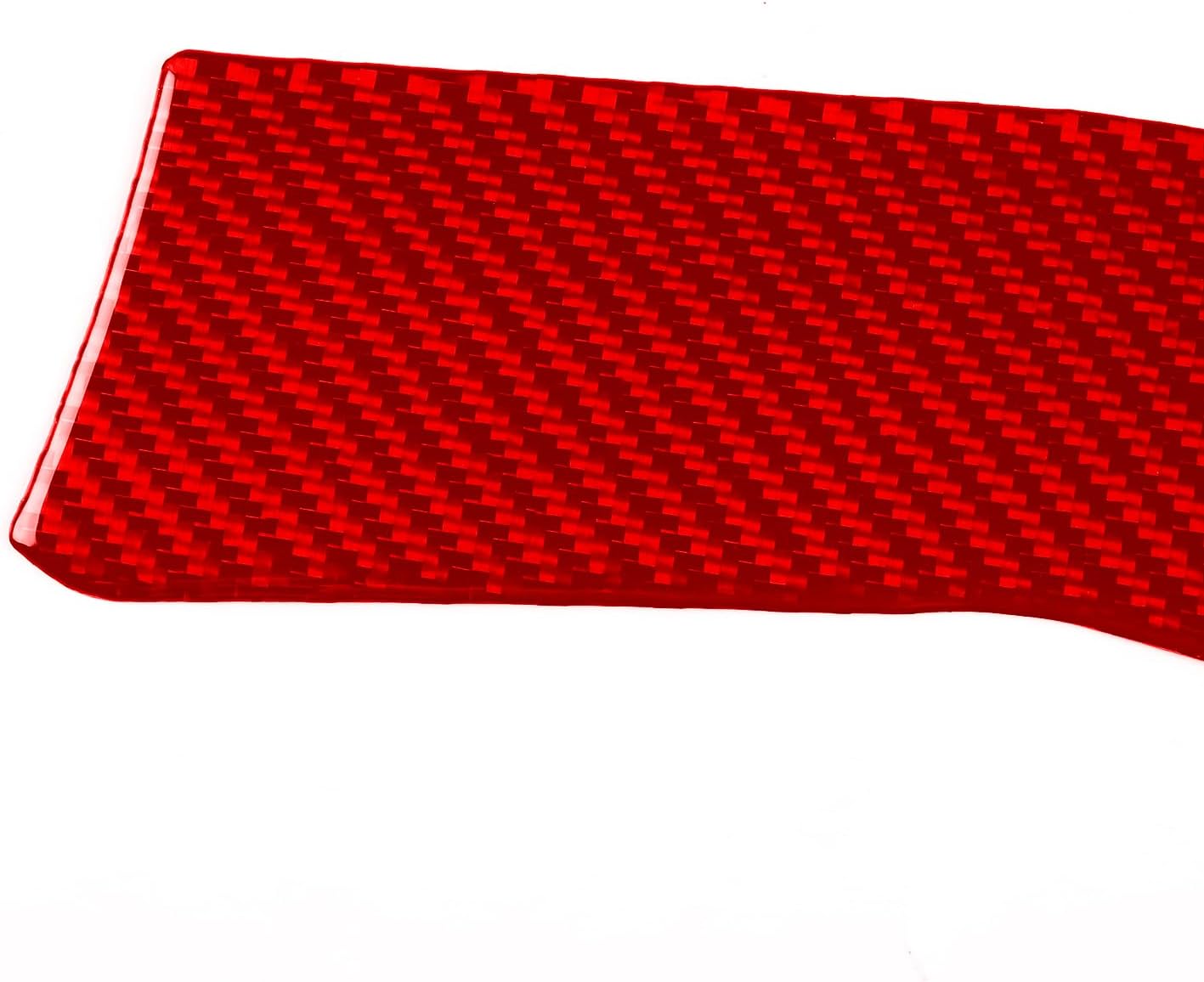 Real Carbon Fiber Car Handbrake Slot Red Cover Interior Trim Sticker Decal Accessories 1PC Compatible with Ford Focus C346 ST/RS/S/SE/SEL/Titanium 2012 2013 2014