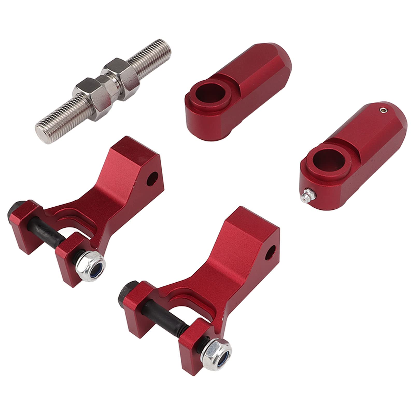 Kit de chute avant arrière, 5 pièces/ensemble ATV avant arrière abaissement Kit de chute en alliage d'aluminium de remplacement pour Raptor 350 660 700(rouge)