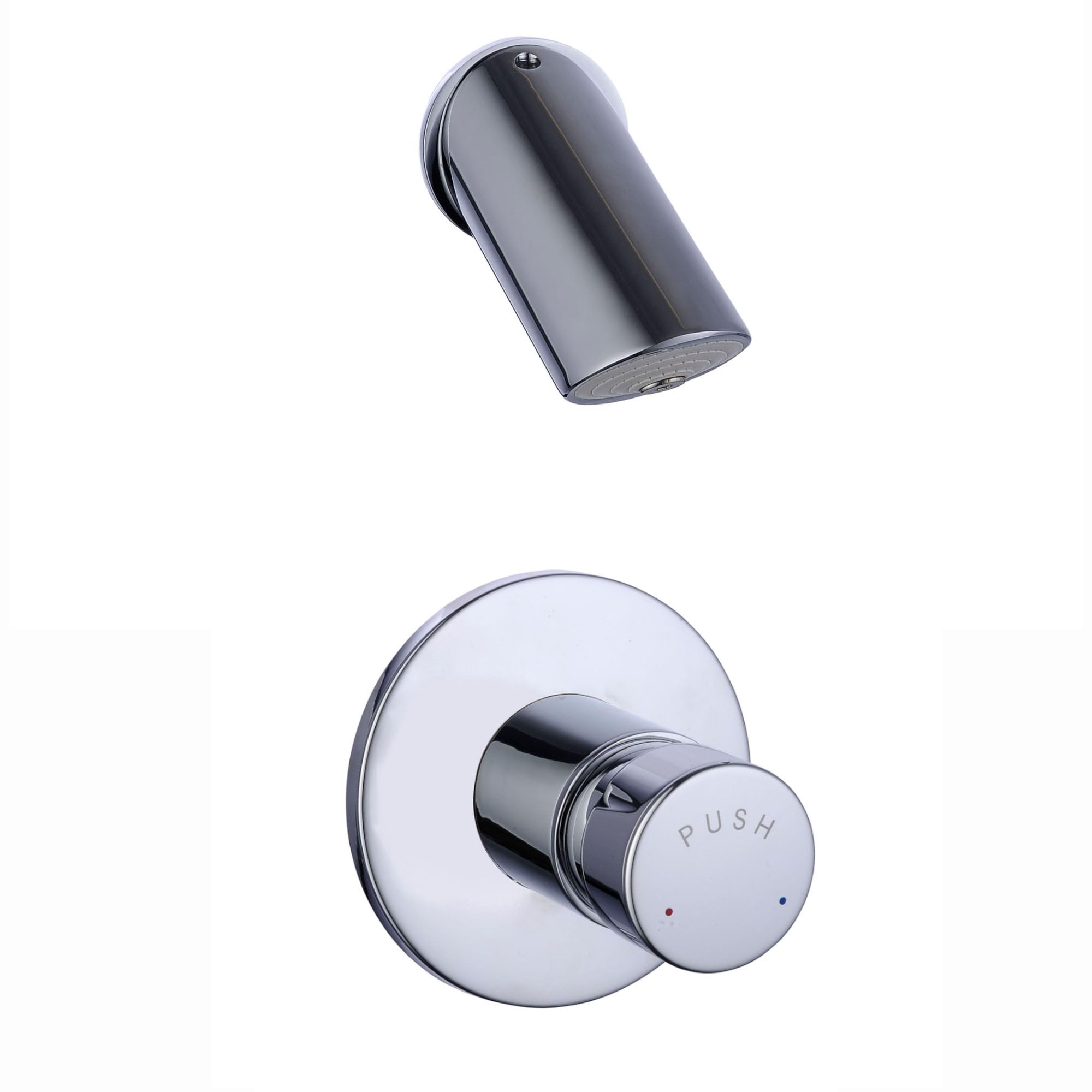 Enki Concealed Vision, Bt4026kit, Chrome, Self-Closing Shower Set Recessed, Time Adjustable, Non-Concussive Shower Valve Tap Anti Vandal Head, Push Button Bathroom Shower Valve, 1 Year Guarantee