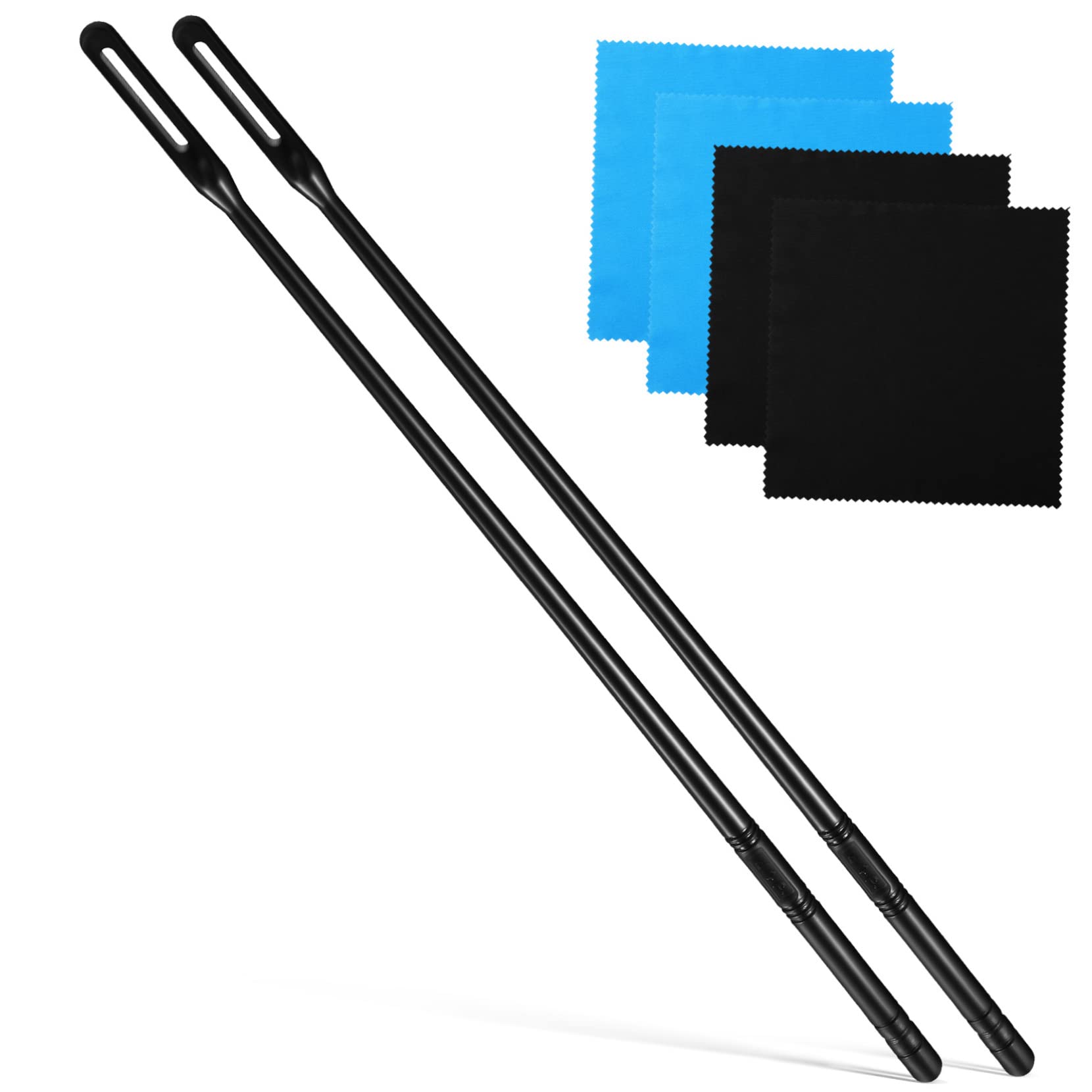 Holibanna 2Pcs Cleaning Rods with Flute Polishing Cloths Essential Flute Cleaning Tools for Maintenance Includes Cleaning Swabs for Sound and Care