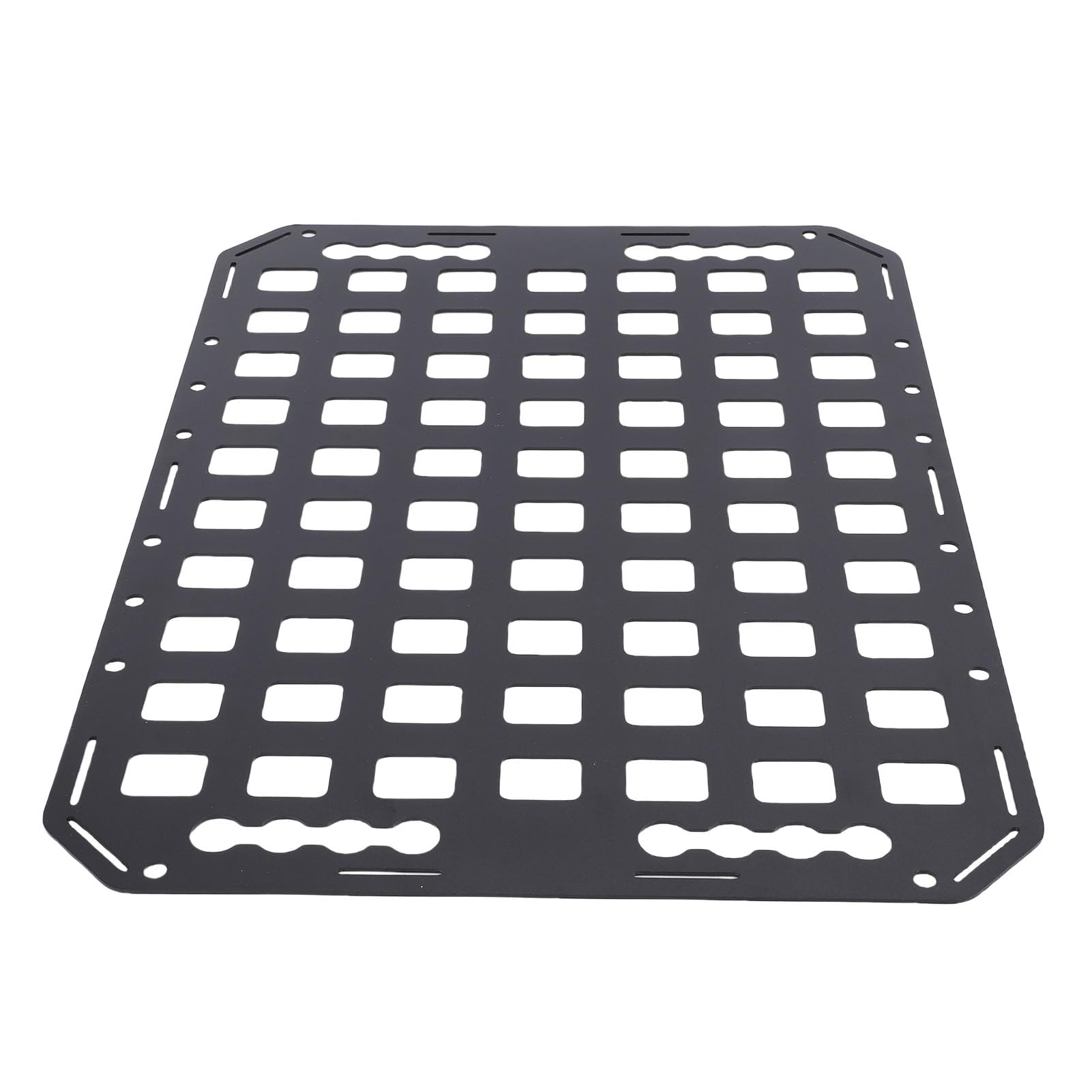 Keenso Panel Molle do Bagażnika Ciężarówki, Aluminiowy Panel do Przechowywania Narzędzi z Mocowaniem na Szynie L, z Solidnym Systemem Blokowania Samochodów Osobowych, SUV-ów,