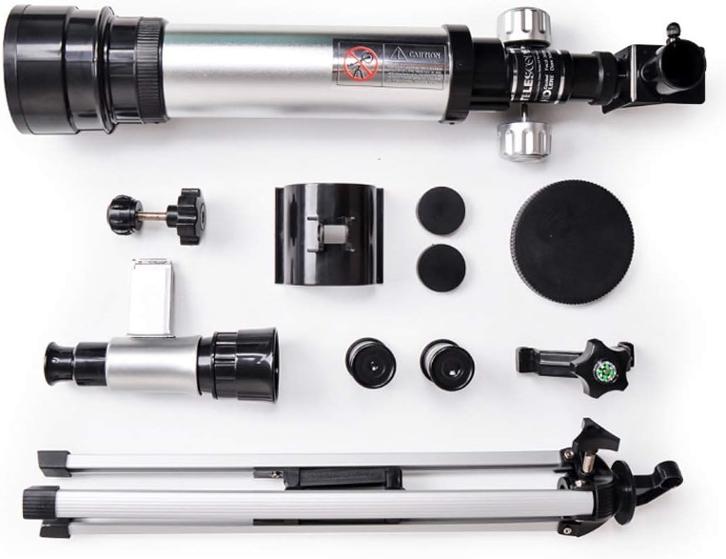 Portable Refractor Telescope 50mm Aperture 360mm Kids & Adults Mount Astronomical Refracting Telescope Fully-Coated Glass Optics
