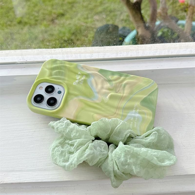 Image of COVERLY for iPhone 15 Plus 3D Luxury Rainbow Neon Green Phone Case,Premium Texture Trendy Retro Cute Multi Color Artistic Cool Design -Aesthetic Shades Princess Cover for Apple iPhone 15 Plus