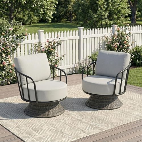 KISLOT Swivel Chairs with Extra Thick Cushions