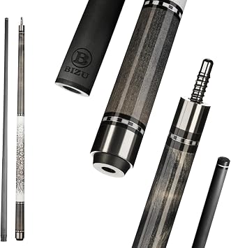 BIZU Mars Impact 58" Carbon Fiber Pool Cue 12.5mm-Pure Black