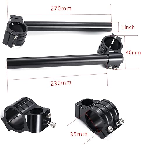 Miniatura 27 de Manillar de 1" con Φ 2.165 in Clip-Ons Manillar compatible con Harley Davidson Sportster Roadster XL1200CX 2016-Current Modified Cafe racer