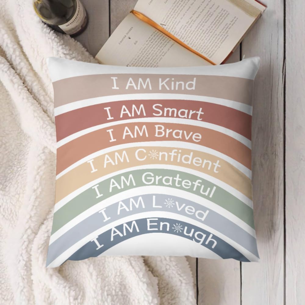 KEIROUTK Cushion Covers Classroom Reading Corner Boho Rainbow Decor Cushion Covers 45 X 45, Book Center Calming Corner Home Bedroom Playroom Decor Cushion Covers, 18x18 Inch Cushion Covers 6 61NsdWUM4TL. AC SL1000