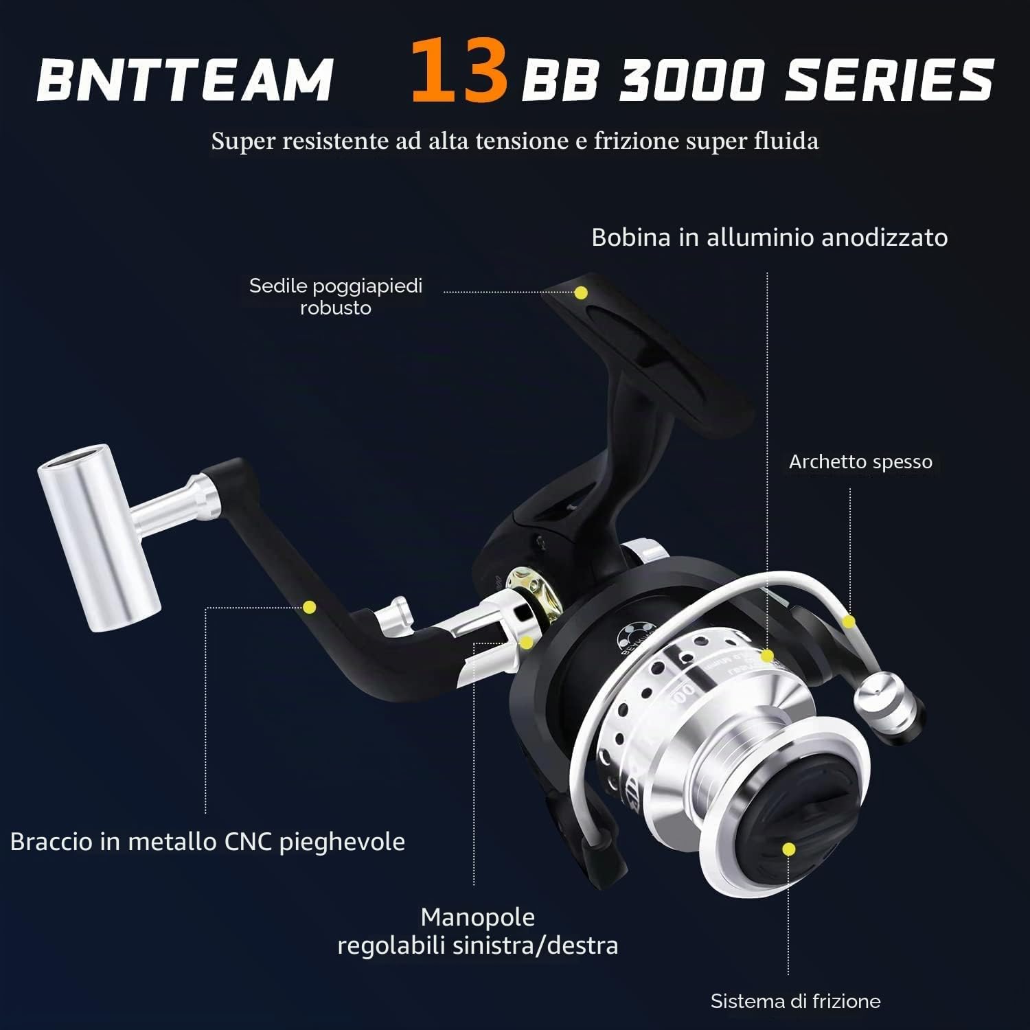 Set Combinato Canna Da Pesca Telescopica Mulinello Da Spinning 100% Carbonio Con Borsa Esche Per Mare Acqua Dolce Stagno Fiume