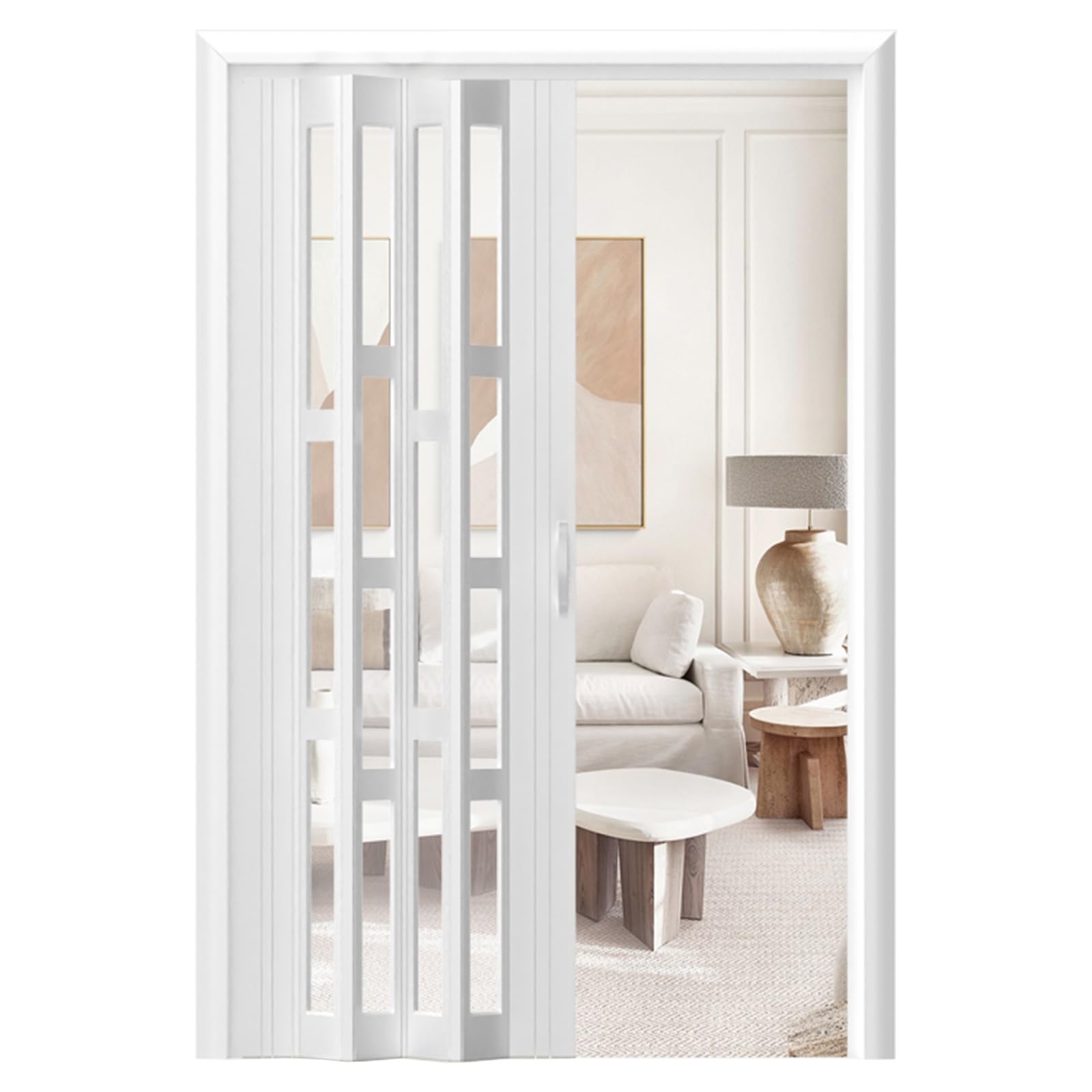 Amazon.com: 90in Tall Accordion Doors Interior, White Folding Barn