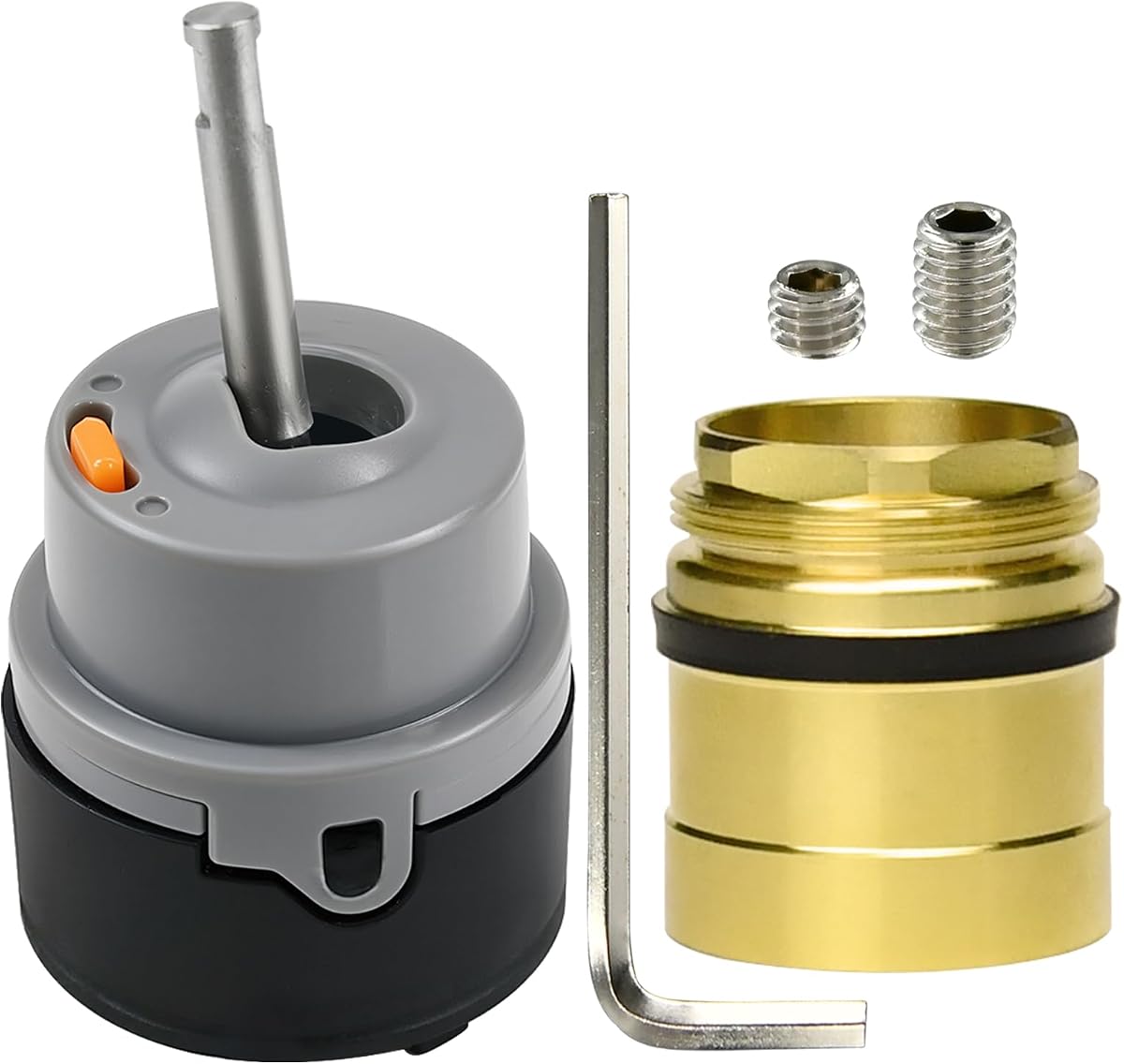 Cartucho RP50587 compatible con válvula de grifo monomando Delta DST, repuesto para válvula de grifo monomando de cocina y lavabo, incluida tuerca de capó RP51503