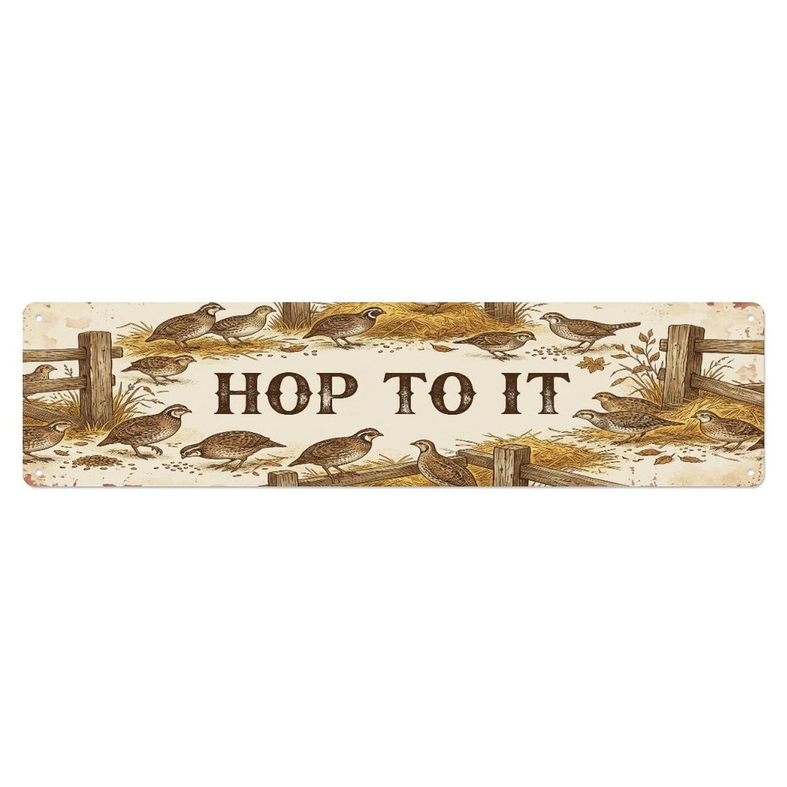 Xanthor Style Metal Tin Sign Vintage Coop Hop Bird Farmhouse Funny Bird Backyard Farm
